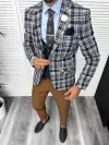 Sacou barbati slim fit bleumarin 13197 12