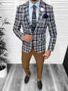 Sacou barbati slim fit bleumarin 13197 12
