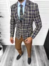 Sacou barbati slim fit maro 13197 12-1.2