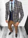 Sacou barbati slim fit maro 13197 12-1.2