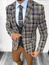 Sacou barbati slim fit maro 13197 12-1.2