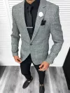 Sacou barbati slim fit gri 13198