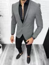 Sacou barbati slim fit gri CK023