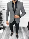 Sacou barbati slim fit gri CK023