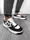 Adidasi barbati casual , albi cu negru 080