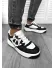Adidasi barbati casual, albi cu negru 080