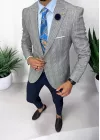 Sacou barbati slim fit gri 1031