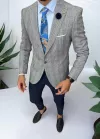 Sacou barbati slim fit gri 1031
