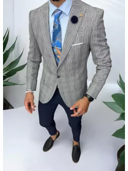 Sacou barbati slim fit gri 1031 20-4