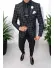 Costum barbati slim fit sacou, pantaloni, vesta, cravata, batista 13193