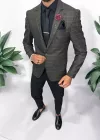 Costum barbati slim fit sacou, pantaloni, vesta, cravata, batista 13194