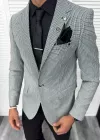 Sacou barbati slim fit verde 565