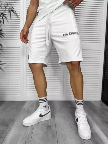 Compleu de vara tricou + pantaloni, alb, TS950 D6-1.1