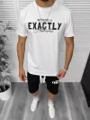 Compleu de vara tricou cu imprimeu pe spate + pantaloni, alb, TS953 D6-1.2