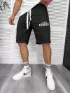 Compleu de vara tricou cu imprimeu pe spate + pantaloni, negru, TS953 D6-1.2