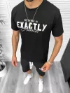 Compleu de vara tricou cu imprimeu pe spate + pantaloni, negru, TS953 D6-1.2