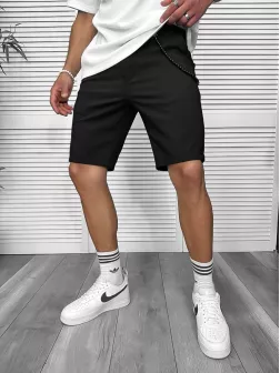 Pantaloni scurti casual, negri, 13058
