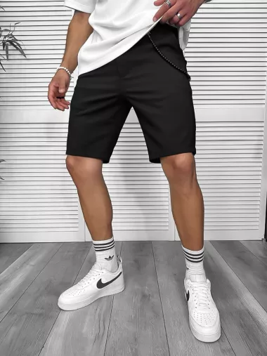 Pantaloni scurti casual, negri, 13058