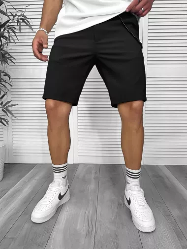 Pantaloni scurti casual, negri, 13058 O4-3.2