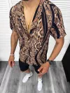 Compleu de vara camasa imprimeu + pantaloni 13185