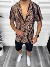 Compleu de vara camasa imprimeu + pantaloni 13185