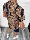 Compleu de vara camasa imprimeu + pantaloni 13185