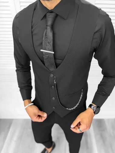 Compleu barbati negru Vesta + Pantaloni 13190