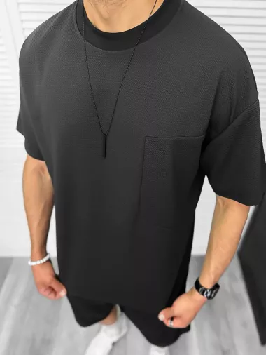Compleu de vara, oversize, negru, triocu + pantaloni 097 D3-2.2