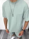 Compleu de vara, oversize, vernil, triocu + pantaloni 097