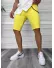 Pantaloni scurti casual galbeni 13058