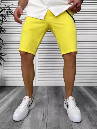 Pantaloni scurti casual galbeni 13058