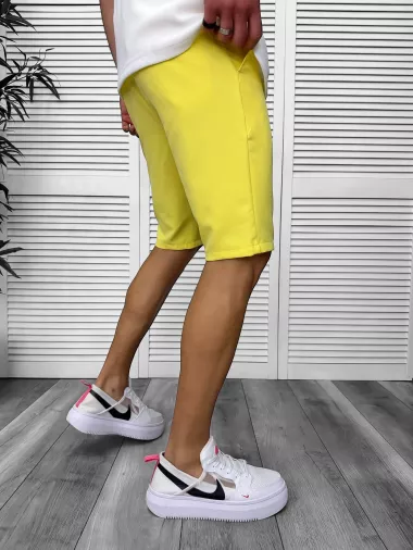 Pantaloni scurti casual galbeni 13058