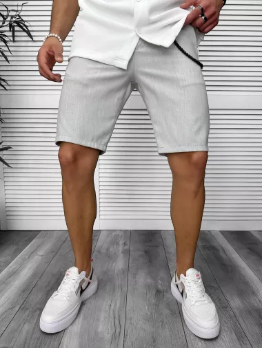 Pantaloni scurti casual gri deschis 13058