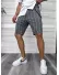 Pantaloni scurti casual, gri cu dungi 13165 D6-4.2
