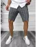 Pantaloni scurti casual, gri cu dungi 13165 D6-4.2