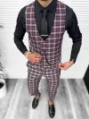 Compleu barbati Vesta + Pantaloni Lant si cravata cadou B4008 Z6-2