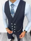 Compleu barbati Vesta + Pantaloni B4010 Lant si cravata cadou 64-2