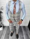 Compleu barbati Vesta + Pantaloni Lant si cravata cadou B4034