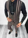 Compleu barbati Vesta + Pantaloni B4061 Lant si cravata cadou 129-2