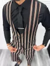 Compleu barbati Vesta + Pantaloni B4061 Lant si cravata cadou 129-2