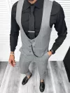 Compleu barbati Vesta + Pantaloni Lant si cravata cadou B4184