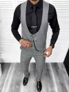 Compleu barbati Vesta + Pantaloni Lant si cravata cadou B4184