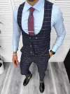 Compleu barbati Vesta + Pantaloni B5539 Lant si cravata cadou 51-2 S1