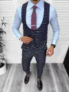 Compleu barbati Vesta + Pantaloni B5539 Lant si cravata cadou 51-2 S1