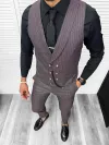 Compleu barbati Vesta + Pantaloni B5725 Lant si cravata cadou30-1