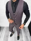 Compleu barbati Vesta + Pantaloni B5725 Lant si cravata cadou30-1