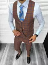 Compleu barbati Vesta + Pantaloni 13152 + Lant si cravata cadou