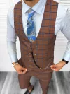 Compleu barbati Vesta + Pantaloni 13152 + Lant si cravata cadou