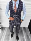 Compleu barbati Vesta + Pantaloni 13153 + Lant si cravata cadou