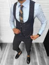 Compleu barbati Vesta + Pantaloni 13154 + Lant si cravata cadou